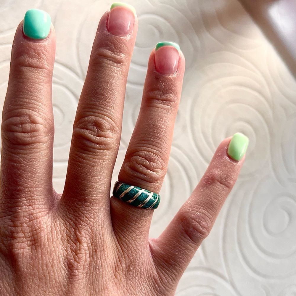 Turquoise silver ring - Picture 3 of 4